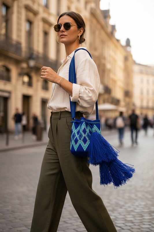 BOLSO WAYUU AZUL