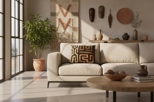 Cojin de tela Kuba Africano